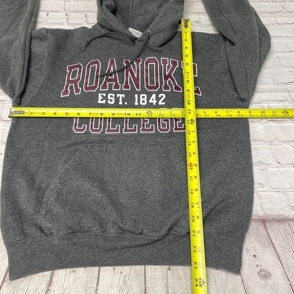 Champion Roanoke College Pullover Hoodie Sweatshirt Size Small Gray B355 -2 - Picture 2 of 15